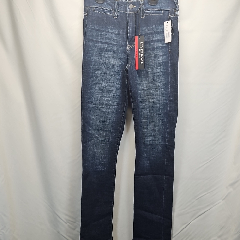 Liverpool Dark Blue Straight Leg Jeans
